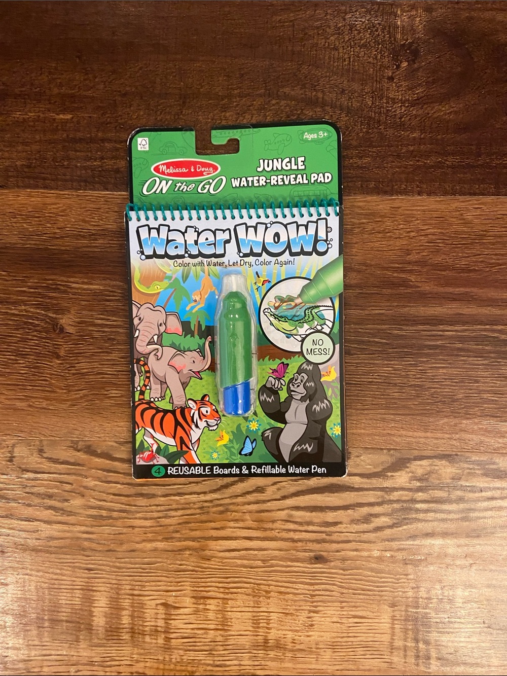 Melissa & Doug Water WOW! Jungle Water-Reveal Pad - Green and Blue